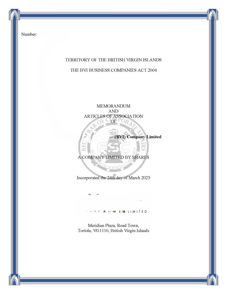 Memorandum and Articles of Association